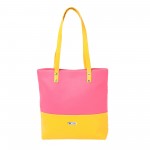 Beau Design Stylish  Yellow Color Imported PU Leather Casual Tote Handbag With For Women's/Ladies/Girls